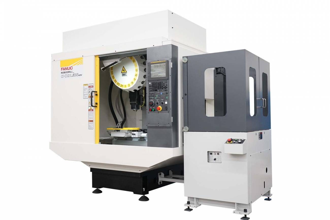 side view of the FANUC RoboDrill PC2 machining center sold by Methods Machine Tools