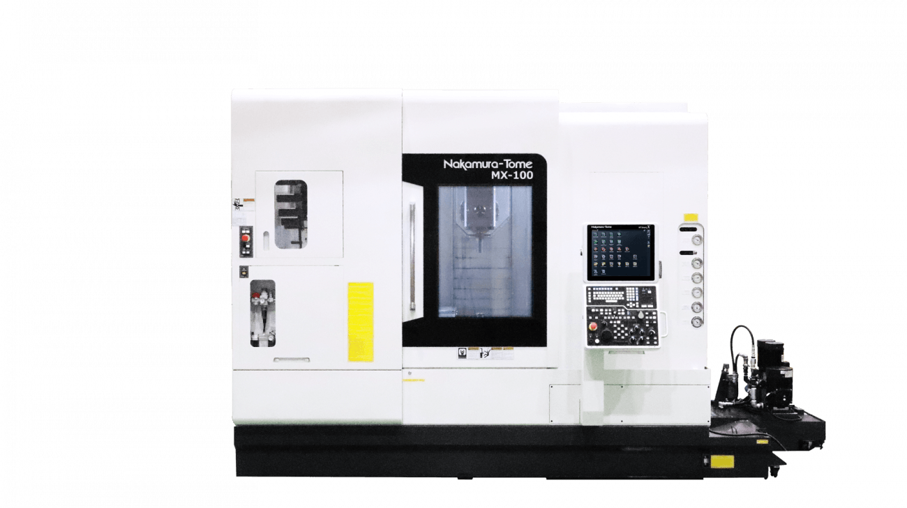 the front of a Nakamura-Tome MX-100 multitasking machine sold by Methods Machine Tools