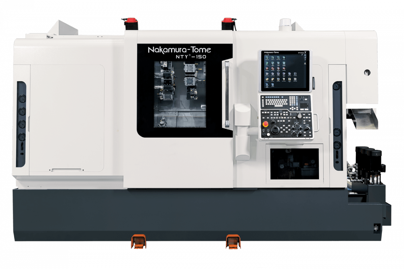 the Nakamura-Tome NTY3-150 multitasking CNC machining center sold by Methods Machine Tools