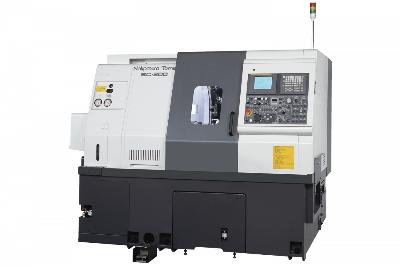 A front view of the SC-200 machining tool from Nakamura-Tome