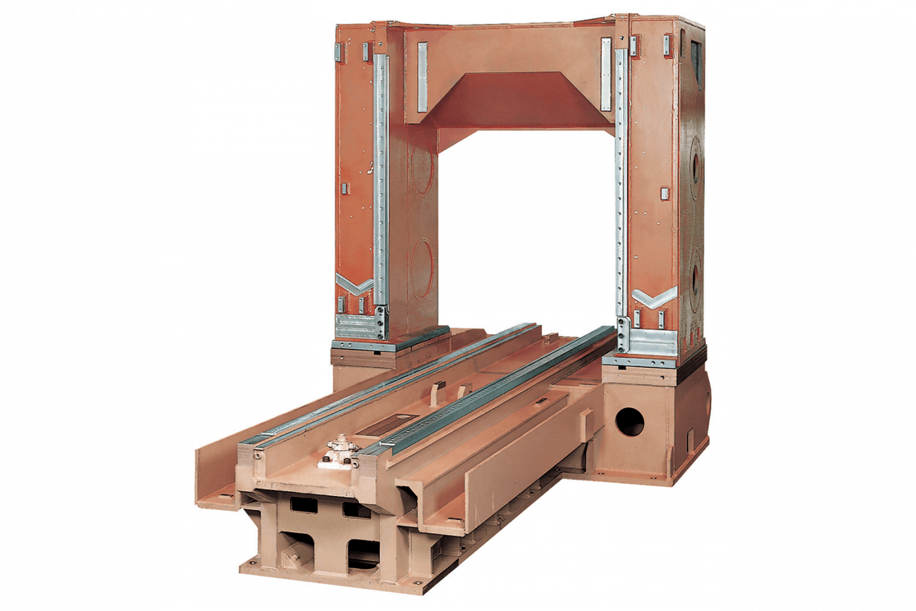 guideways inside the Yasda YBM Jig Borer used for cnc machining